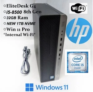 HP EliteDesk 800 G4 SFF i5-8500, 32GB RAM, NOWY DYSK SSD NVMe 1 TB, Win 11 Pro, DP-4K - Zdjęcie 1 z 6