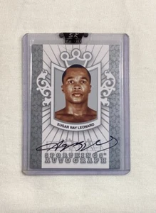SUGAR RAY LEONARD 2007 SPORTKINGS AUTOGRAPH SIGNED SILVER CARD AUTO ORIGINALSEAL - Picture 1 of 2