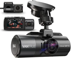 VANTRUE N4 3 Lens Dashcam 1440P + Dual 1080P Kamera Auto, 4K 3840x 2160P vorne, - Bild 1 von 9