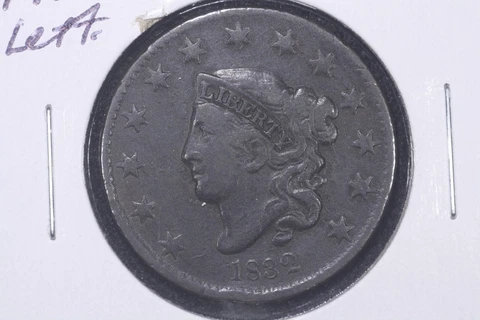 1832 Coronet Head Large Cent, Medium Letters, Very Fine Cover