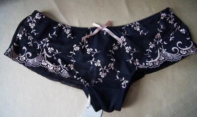 SHORT CULOTTE PANACHE CONFETTI Tg XXL - UK 18 SHORTY BRIEF HIGH WAIST BLACK GOLD - Imagen 1 de 4