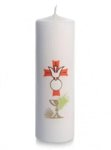 Top Quality & Genuine First Holy Communion/Confirmation Candles (6" x 2") - Picture 1 of 1