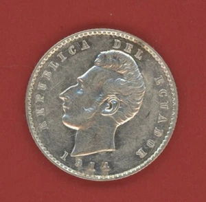 ECUADOR 2 DECIMOS 1914 LIMA KM 51.3 AU-UNC. - Picture 1 of 4