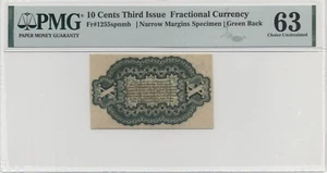 Fr# 1255 spnmb PMG 63 Choice Unc. Annotation (7) in this grade and only 5 higher - Picture 1 of 4