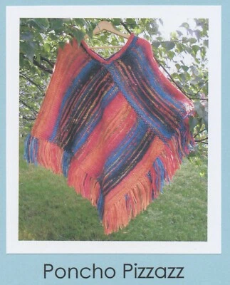 Lisa Knits Knitting Pattern AC-005 Poncho Pizzazz Easy Knit with Bulky Yarn - Image 1 of 2