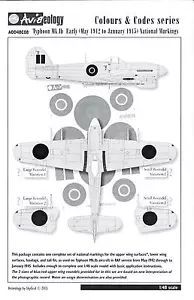 Calcomanías Aviaeology 1/48 HAWKER TYPHOON Mk.Ib (PRIMERAS) MARCAS NACIONALES 1942-1945 - Imagen 1 de 1