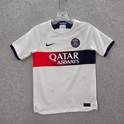 Paris Saint Germain Men Jersey Medium White Logo Nike 2023-2024 Away READ - Image 1 of 4