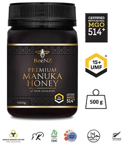 Miel de Manuka activa 500+ BeeNZ | de Nueva Zelanda | MGO514 mg/kg | UMFTM15+ | 500 g - Imagen 1 de 11