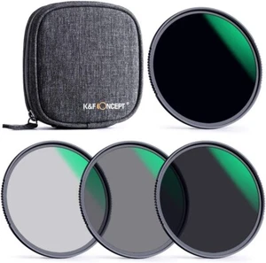82mm ND4, ND8, ND64, ND1000 Lens Filter Kit for Camera Lens+ Filter - Picture 1 of 7