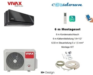 VIVAX H+ Design Gray Mirror 18000 BTU + 6 m Montageset Split Klimaanlage A++ - Bild 1 von 10