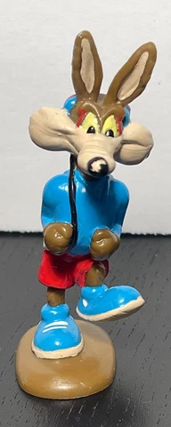 1992 Wile E Coyote Workout PVC 3" Figure Looney Tunes Applause Vintage Warner Cover