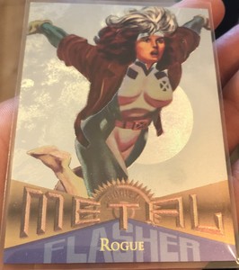 1995 marvel metal captain america Rogue Flasher Metallic Rare card.