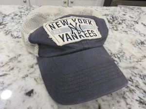 New York Yankees '47 Brand Trucker Snapback Hat Faded Navy White Mesh Distressed - Bild 1 von 7