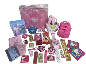 Hello Kitty Vintage 90’s Lot Clock Bath Set Notebook Stickers Wallet+ More - Picture 1 of 14