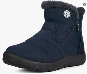 Stivali da neve donna invernali taglia 10 - stivaletti impermeabili foderati in pelliccia calda - Foto 1 di 5