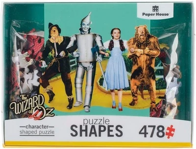 👠NEW👠THE WIZARD OF OZ Character Shaped Puzzle 478 Pcs Paper House 33" x 27" - Image 1 of 2