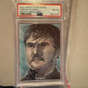 2022 Topps Finest Star Wars Sketch Card 1/1 Pedro Pascal Artist Sketch - Picture 1 of 2