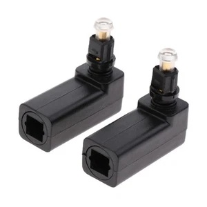 2 STÜCKE TOSLINK Rechtwinklig Digital Optical Toslink Audio Adapter Optischer - Afbeelding 1 van 6