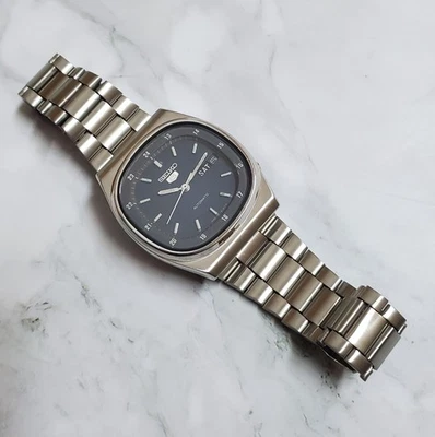 精工 1983 年复古超罕见自动电视蓝色 24 小时 Sunburst 表盘 JDM 原始设备制造商 SS — 第 1/4 张图片