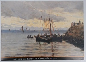 [KUNSTPLAKAT] GUILLOU: Ankunft vor dem Schlafengehen #Concarneau # La Route des Peintres - Bild 1 von 6