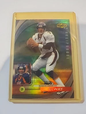 1999 Upper Deck Ionix John Elway Reciprocal Refractor Parallel Broncos Non Auto  - Image 1 of 2