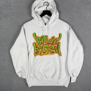 Billie Eilish Graffiti Hoodie Adult Size Small Official Sweatshirt White - Picture 1 of 7