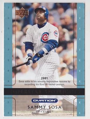 2002 upper Deck OVation #108 Sammy Sosa Chicago Cubs - Image 1 of 2