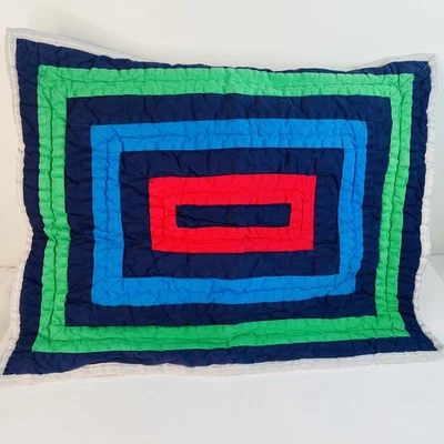 Funda de almohada Pottery Barn Kids Marvel falsa 20" x 26" rojo azul verde algodón Foto 1 de 4