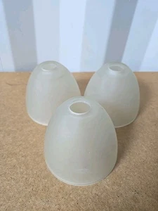 Frosted white glass domed bell shaped light shade lampshade X3 11cm - Picture 1 of 11