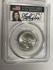 2022 P 25C  Maya Angelou Quarter Early Find PCGS MS64 Signed Stephanie Sabin - Picture 1 of 5