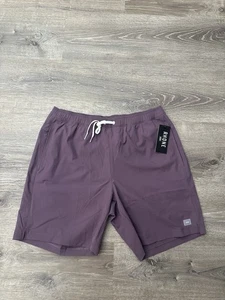 Rhône R&R 7.5” Swim Trunks Men’s Large Classic Fit 4 Way Stretch Shadow Plub - Picture 1 of 10
