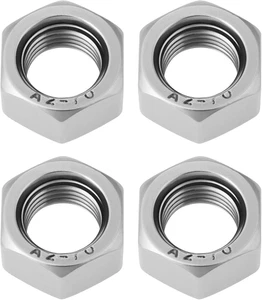 4 Pezzi M12 X 1,25 Dadi Completi in Acciaio Inossidabile Filettatura Sinistra Co - Foto 1 di 7