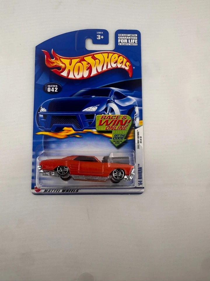 Coche diecast Hot Wheels '64 Riviera 2002 primeras ediciones naranja 1:64 Foto 1 de 2