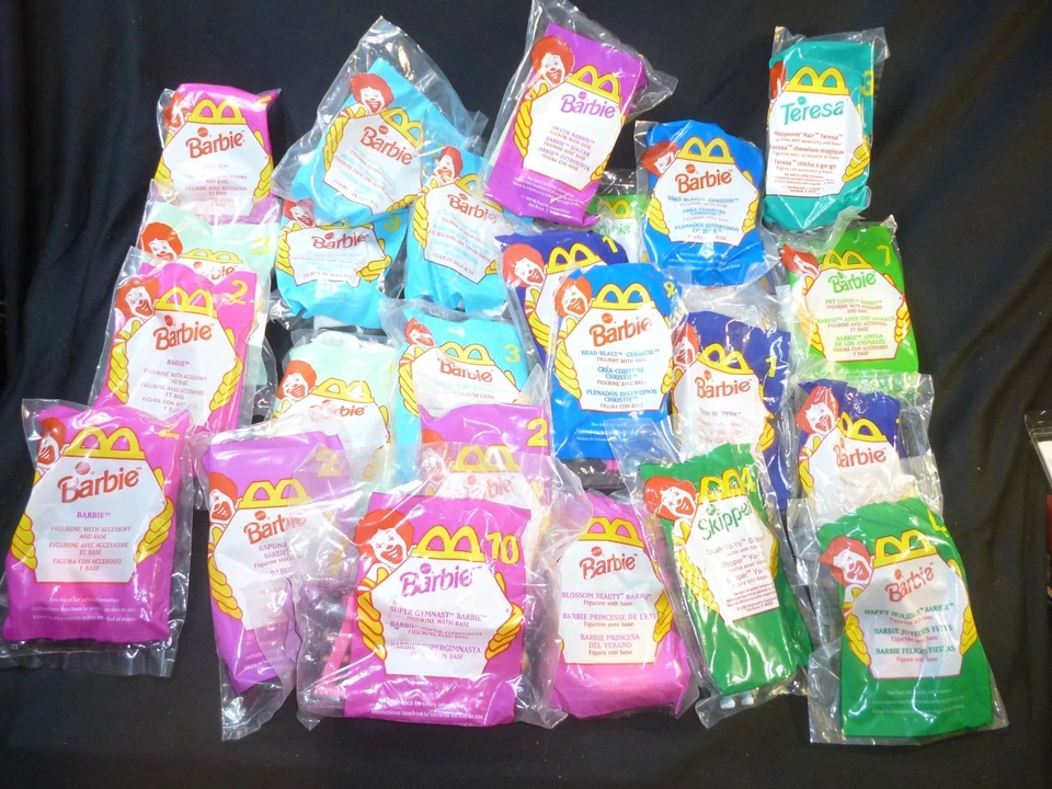 Juguetes Happy Meal Barbie Mattel McDonalds vintage raros ~ Lote de 24 ~ Años 90 Nuevos Foto 1 de 1