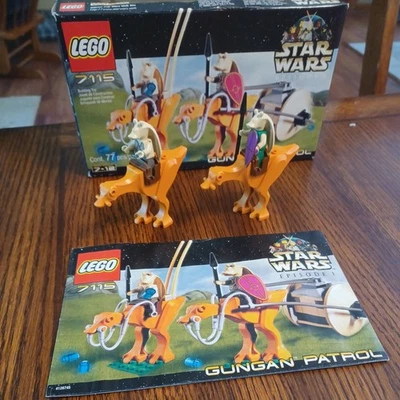 LEGO Star Wars: Gungan Patrol Minfigs (7115) Caja y Manual Tarro INCOMPLETO Foto 1 de 4