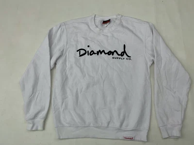 Moletom pulôver gráfico branco Diamond Supply Co. tamanho M - Imagem 1 de 4