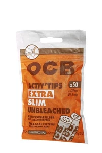 OCB Activ'Tips Extra Slim Unbleached 6 mm 50er Pack - Bild 1 von 1