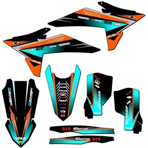 2025 XCF SURGE Orange Senge Graphics Kit Compatible with KTM - Foto 1 di 10