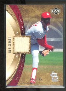 2005 UD Artifacts BOB GIBSON #MLB-BG Jersey Patch /325 Cardinals HOF - Picture 1 of 2