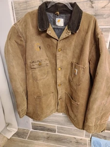 Vintage Carhartt Brown Jacket Blanket Lined Regular C02CHT 90s Sz 2XL - Picture 1 of 16