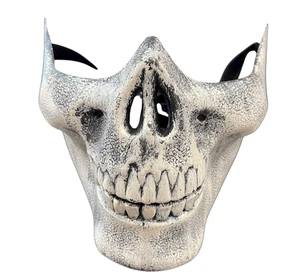Skeleton Jaw Half Face Mask Hard Plastic Halloween Scary - Picture 1 of 5