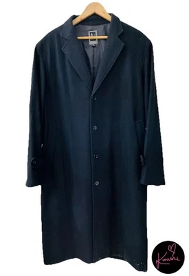 Rogue Mens Winter Long Black Wool Overcoat Size XXL - Image 1 of 4