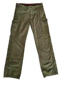 Boss Hugo Boss Army Green Cargo Canvas Hose Button Fly Straight 34x33,5 - Bild 1 von 9