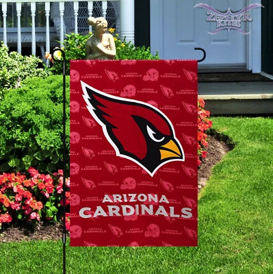 Arizona Cardinals Jardín Bandera Doble Cara 12"x18" Bandera Licencia Oficial Foto 1 de 4