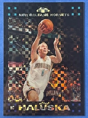 2007-08 Topps Chrome Xfractor Adam Haluska RC Rookie 34/50 #127 Hornets - Image 1 of 3