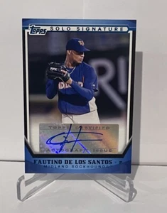 2011 Topps Pro Debut Solo Signatures Blue #FD Fautino De Los Santos /199 Auto - Picture 1 of 2