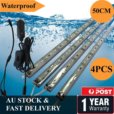 4X12V Waterproof Cool White 5630 Camping Led Strip Lights Bars Boat Car Caravan - image 1 of 4