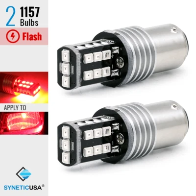 1157 LED estroboscópico intermitente luz trasera de freno bombillas de advertencia de seguridad de estacionamiento Foto 1 de 4