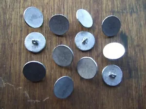 Pewter buttons 15mm flat with shank (12 pack) for historical clothing & uniforms - Picture 1 of 3