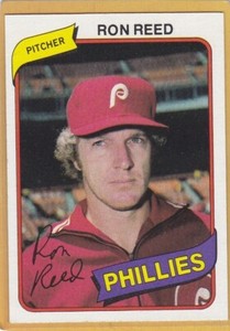 1980 TOPPS BURGER KING BASEBALL PHILLIES RON REED #21 EXMT *A4383